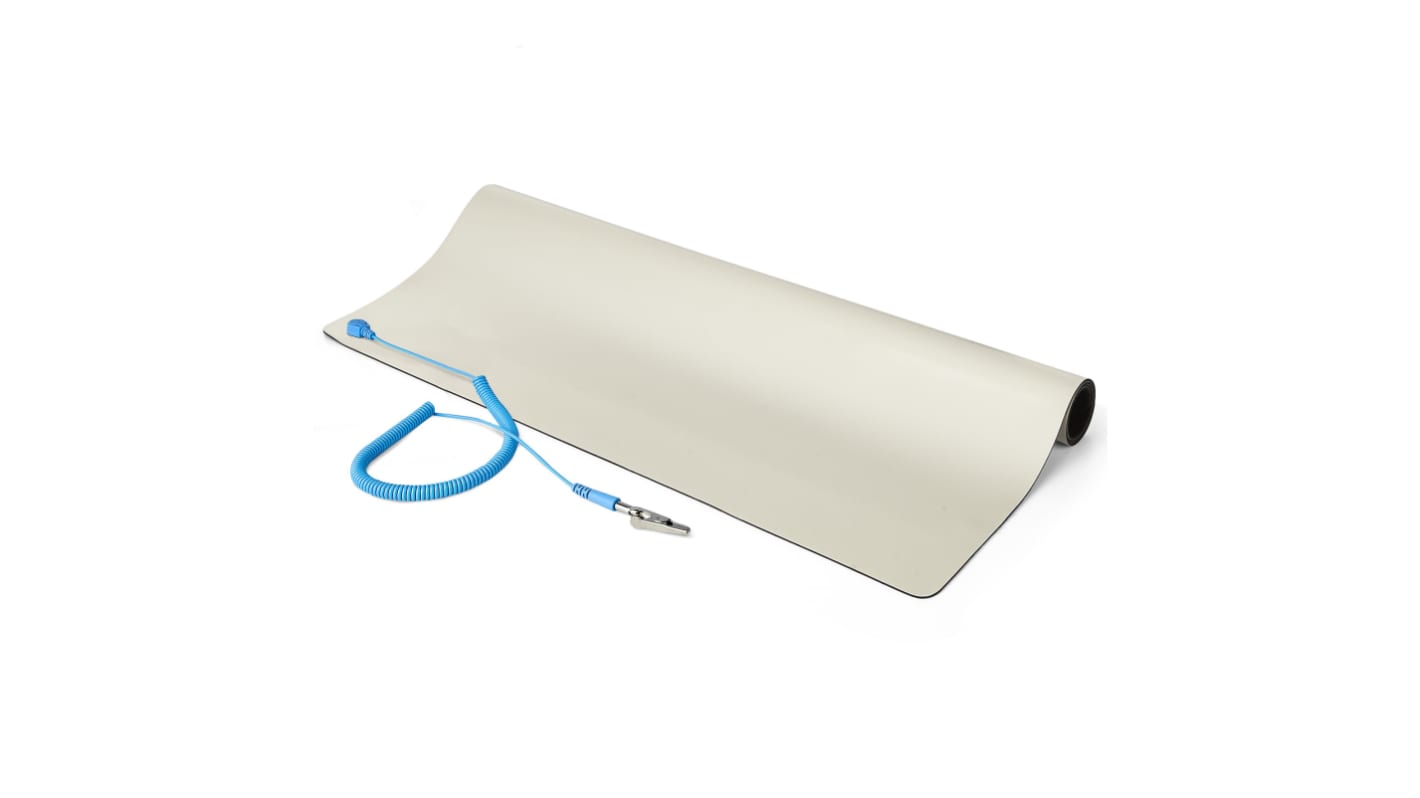 静電マット LGANTISTATICMAT ベージュ, 1.2 m x 600mm, 帯電防止