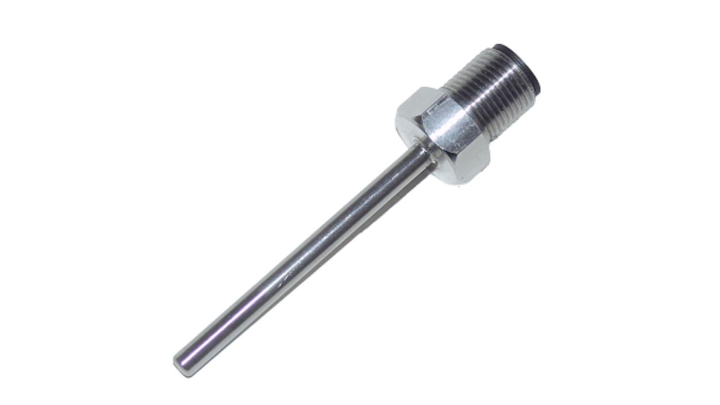 Electrotherm PT100 RTD Sensor, 4mm Dia, 50mm Long, 4 Wire, G1/4, +100°C Max