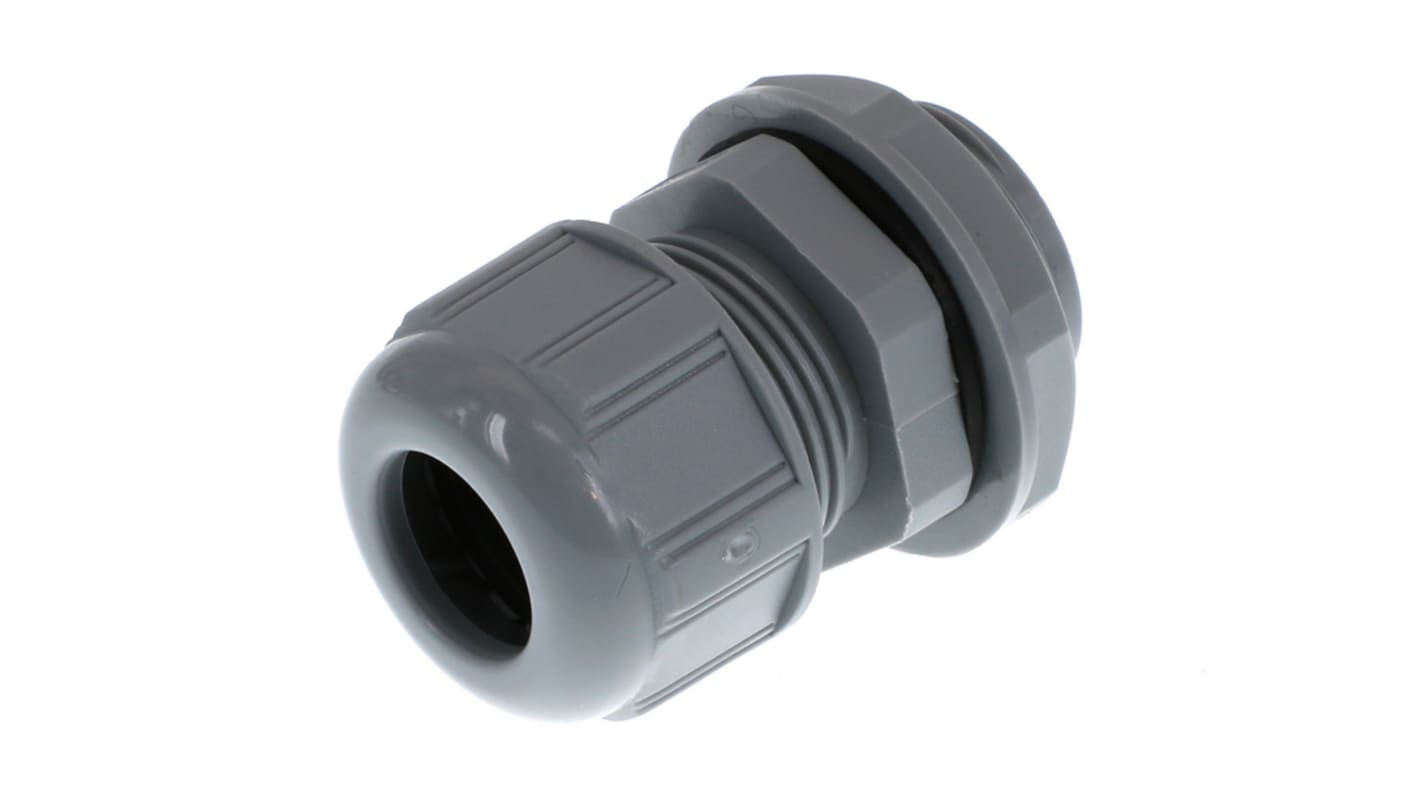 Molex 93600 Series Grey Nylon Cable Gland, PG16 Thread, 9mm Min, 13mm Max, IP68