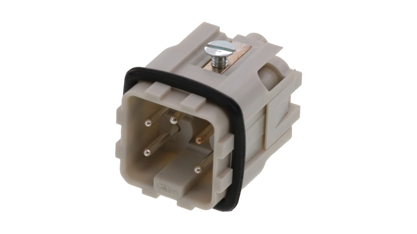 Molex 93601 Robustes Power Steckverbinder-Modul, 4-polig 10A Stecker, Schraubklemmen-Einsatz für Elektronische Maschinen