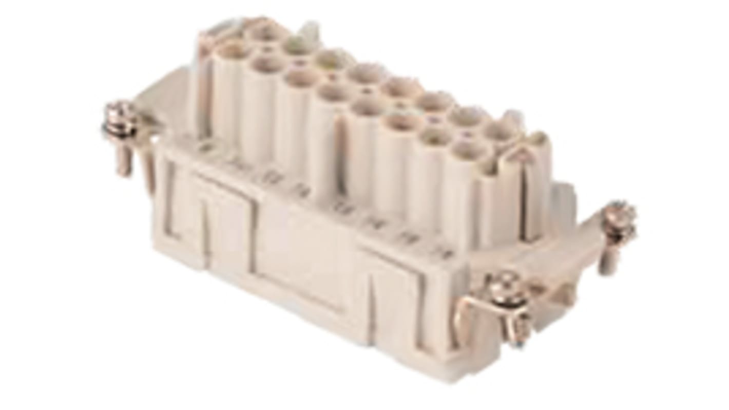 Molex 93601 Robustes Power Steckverbinder-Modul, 24-polig 16A Buchse, Steckklemmeinsatz für Elektronische Maschinen