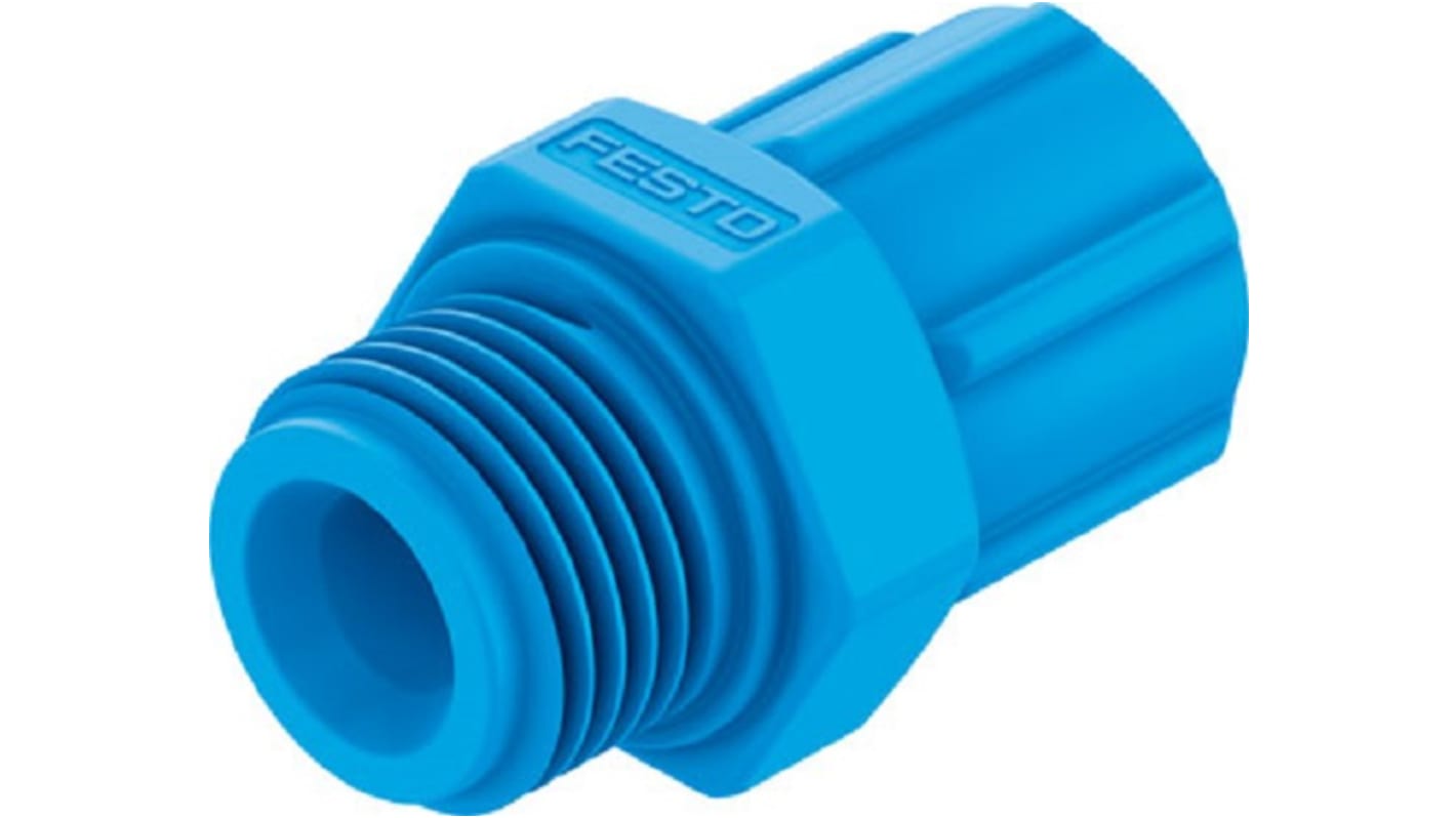 Festo CK Series Straight Fitting, G 3/8 Male to Push In 9 mm, Threaded-to-Tube Connection Style, 6468