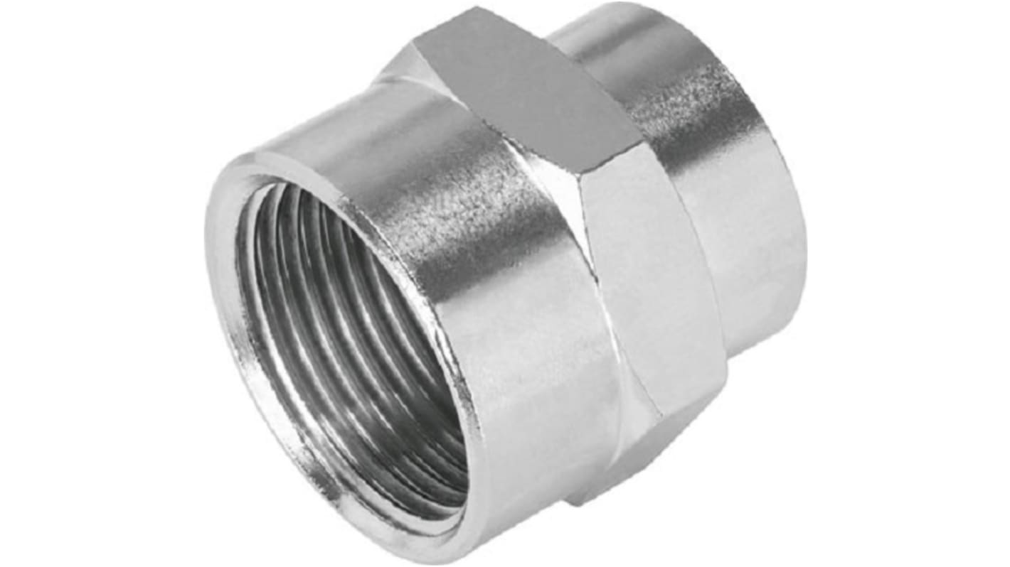 Festo NPFC Series Straight Fitting, G 1/8 Female to G 1/8, Threaded Connection Style, 8030291