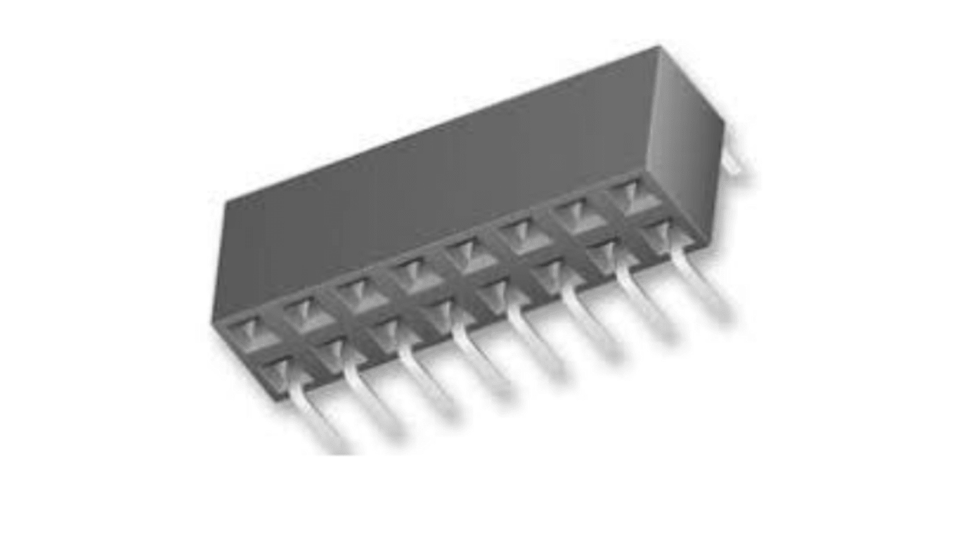 Samtec BCS Series PCB Socket, 14-Contact, 2-Row, 2.54mm Pitch