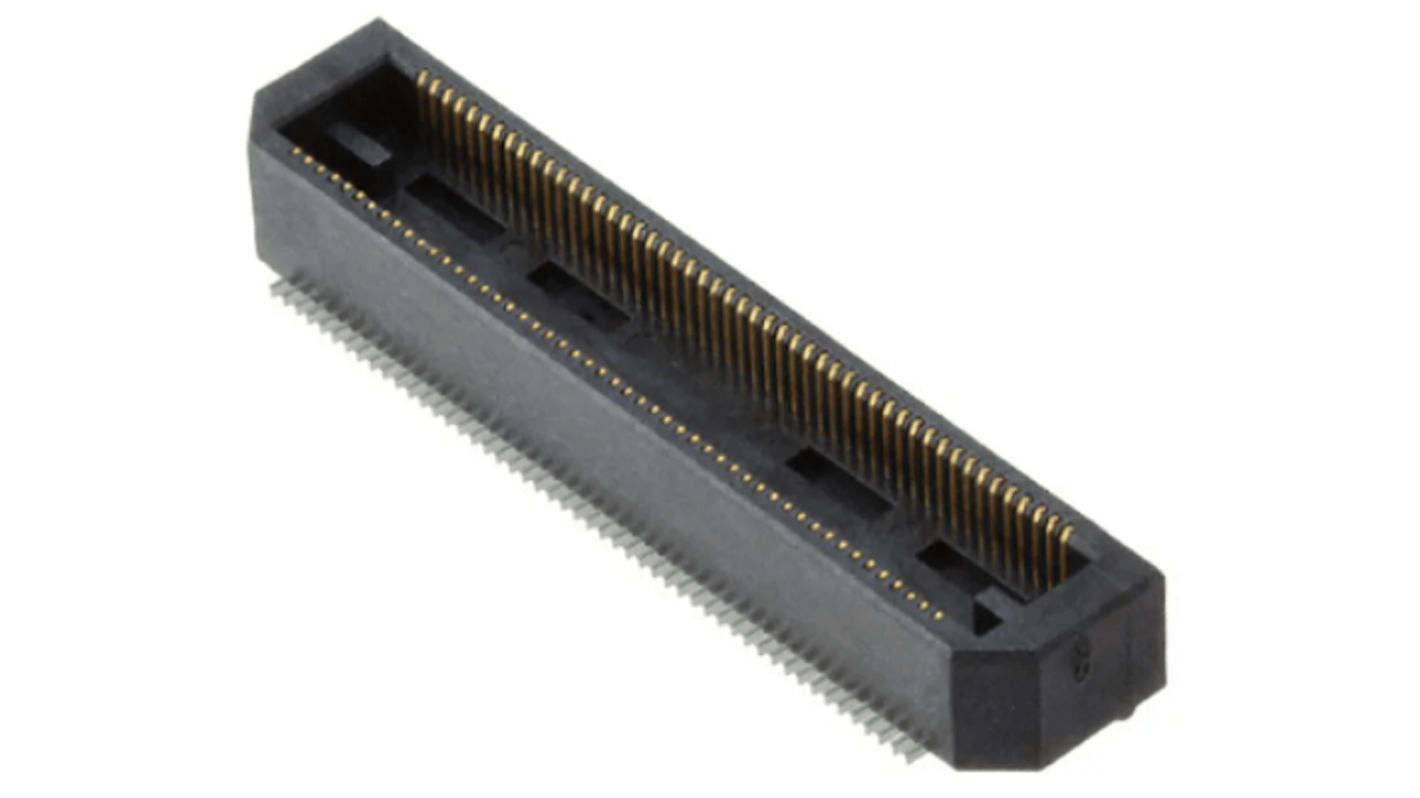 Samtec BTH Series Surface Mount PCB Header, 100 Contact(s), 0.5mm Pitch, 2 Row(s), Shrouded