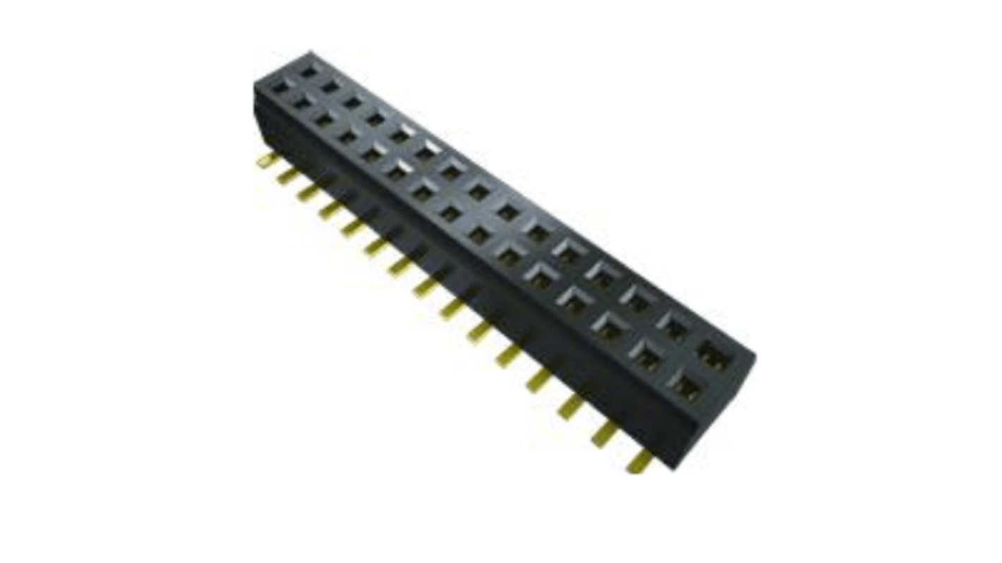 Samtec CLM Series PCB Socket, 40-Contact, 2-Row, 1mm Pitch