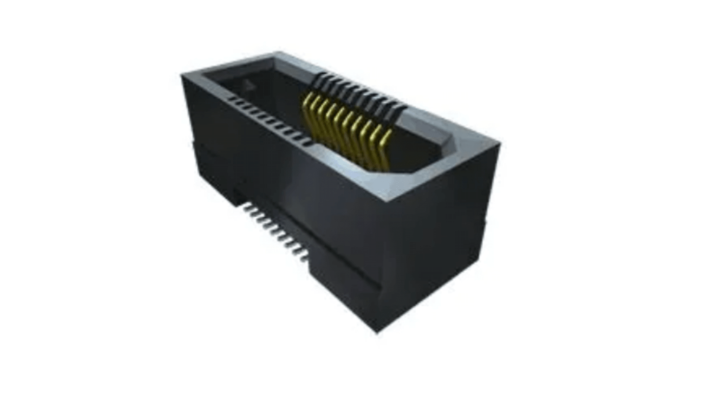 Conector hembra para PCB Samtec serie ERF5, de 20 vías en 2 filas, paso 0.8mm