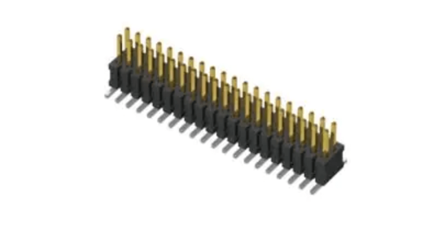 File di contatti PCB Samtec Maschio, 10 vie, 2 file, passo 1.27mm, Montaggio superficiale, foro passante