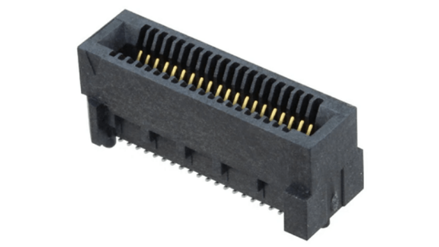 Samtec Edge Connector, Surface Mount, 50-Contacts, 0.8mm Pitch, 2-Row