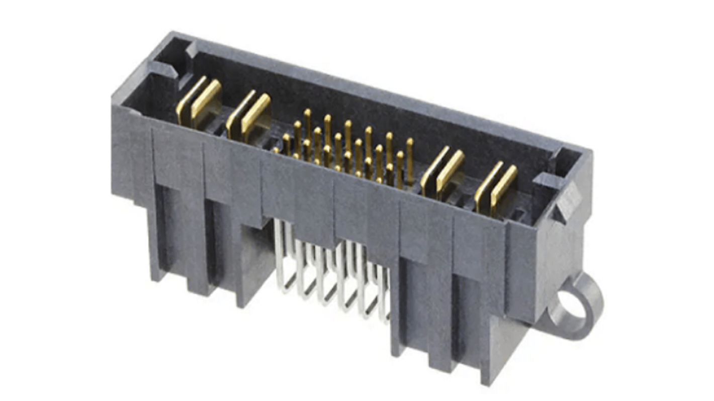 Conector macho para PCB Samtec serie MPTC de 8 vías, 2 filas, paso 5.0mm