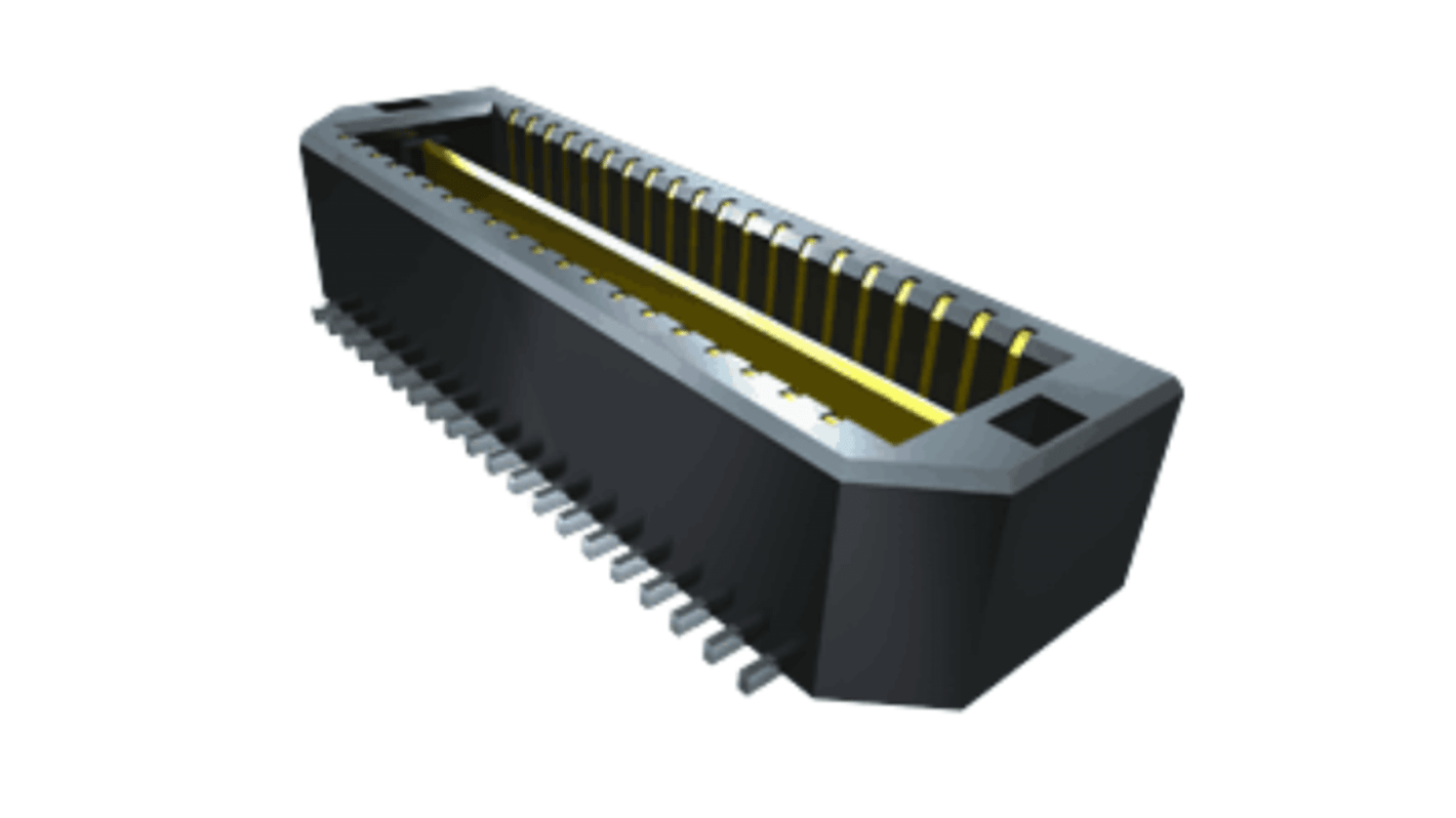 Samtec QTE Series Surface Mount PCB Header, 40 Contact(s), 0.8mm Pitch, 2 Row(s), Shrouded