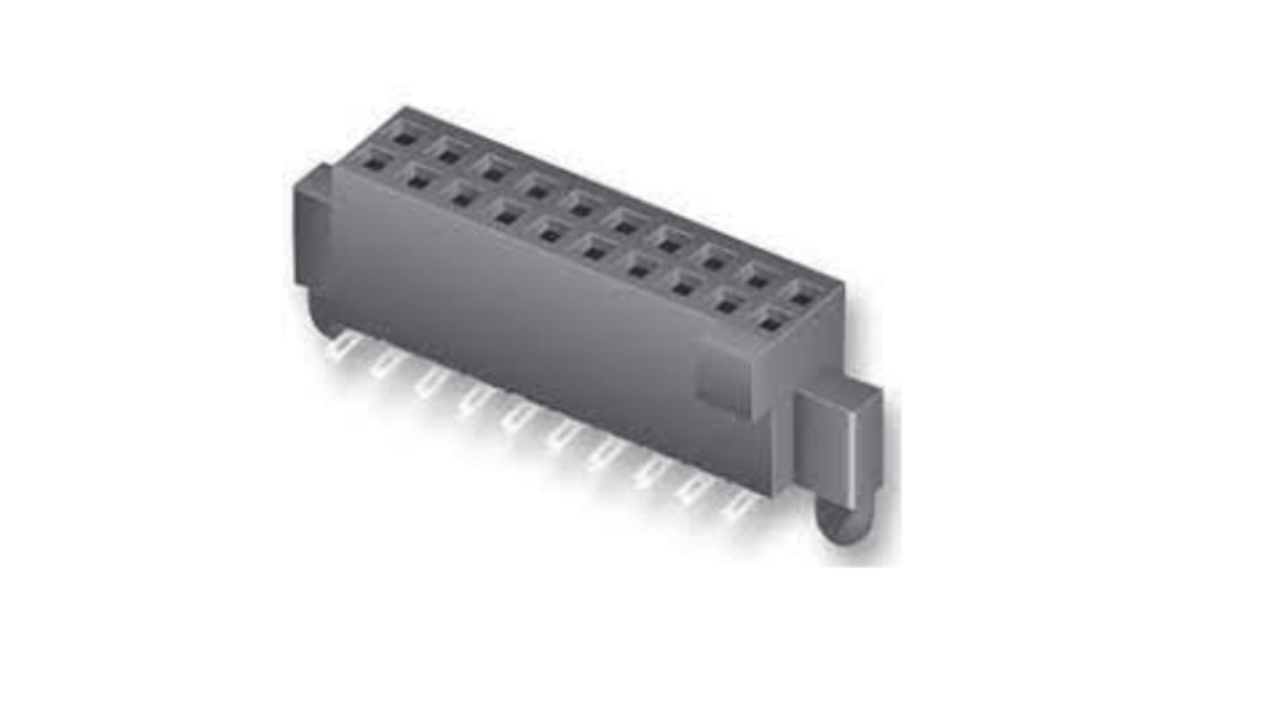 Conector hembra para PCB Samtec serie SFM, de 10 vías en 2 filas, paso 1.27mm