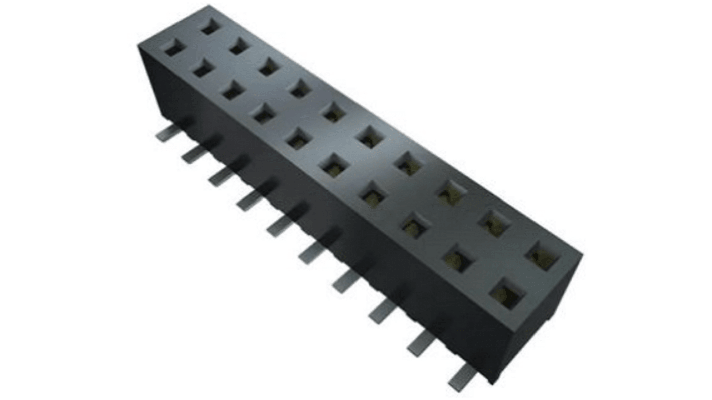 Samtec SSM Series PCB Socket, 6-Contact, 2-Row, 2.54mm Pitch