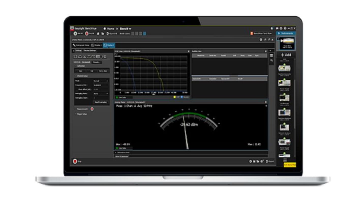 App di controllo e analisi del misuratore di potenza/sensore di potenza BenchVue per BV0007B