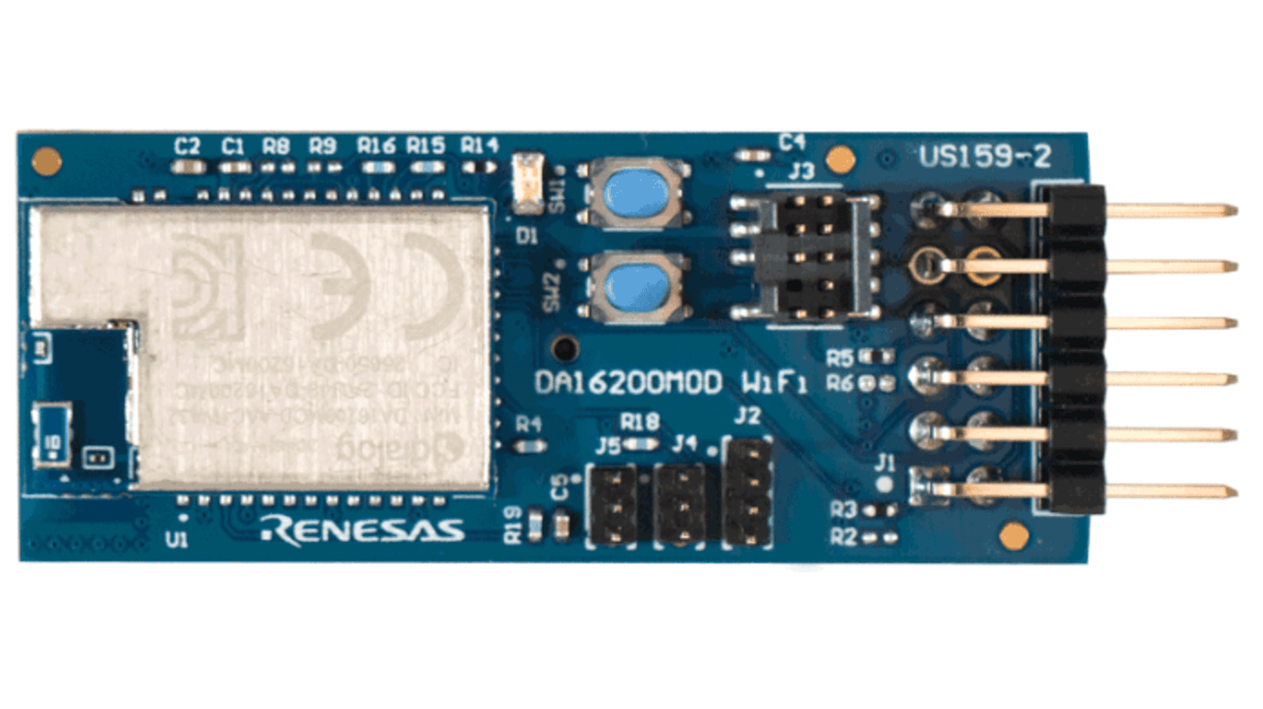 Renesas Electronics DA16200 Pmod Board WiFi Evaluation Board for DA16200 30 → 160MHz US159-DA16200MEVZ