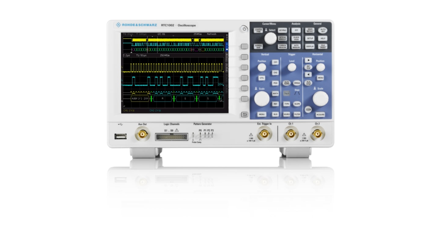 Rohde & Schwarz RTC-BNDL RTC1000 Series Analogue, Digital Bench Oscilloscope Bundle, 2 Analogue Channels, 300MHz