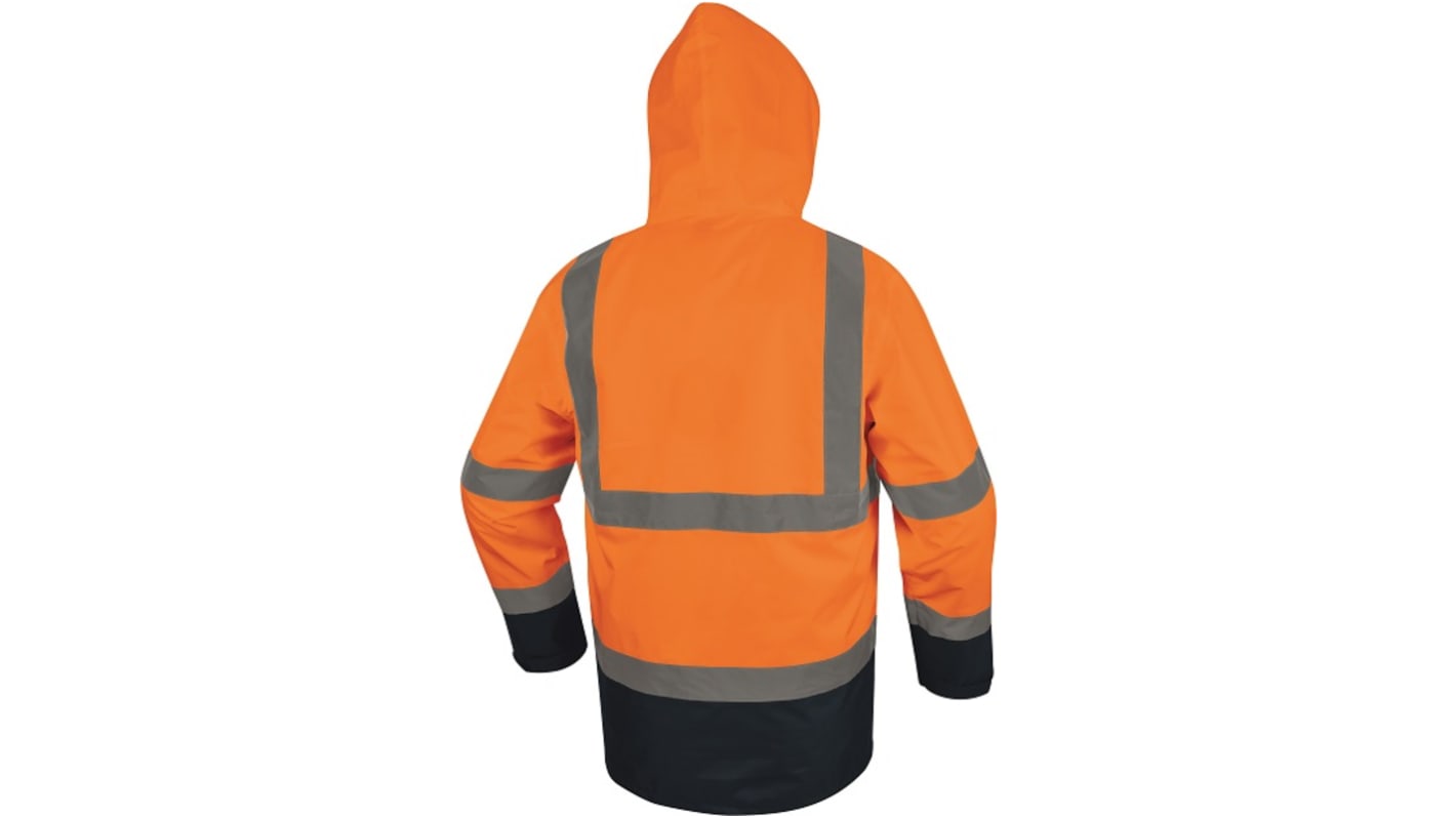 Chaqueta alta visibilidad Unisex Delta Plus de color Naranja-azul marino fluorescente, talla 3XL