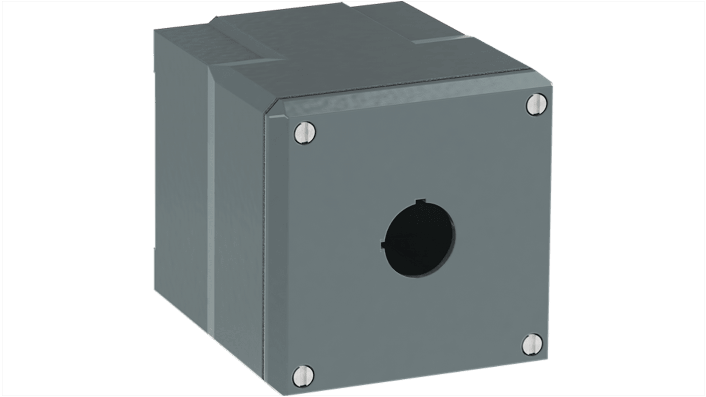 ABB Grey Aluminium Modular Metal Push Button Enclosure - 1 Hole