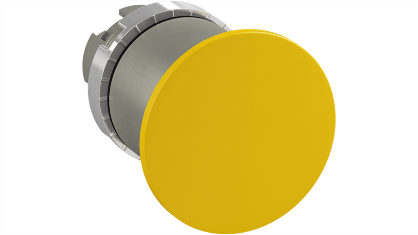 ABB 1SFA1 Series Yellow Pull Release Push Button, 40mm Cutout