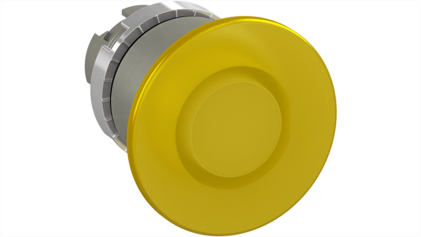 ABB 1SFA1 Series Yellow Momentary Push Button, 40mm Cutout