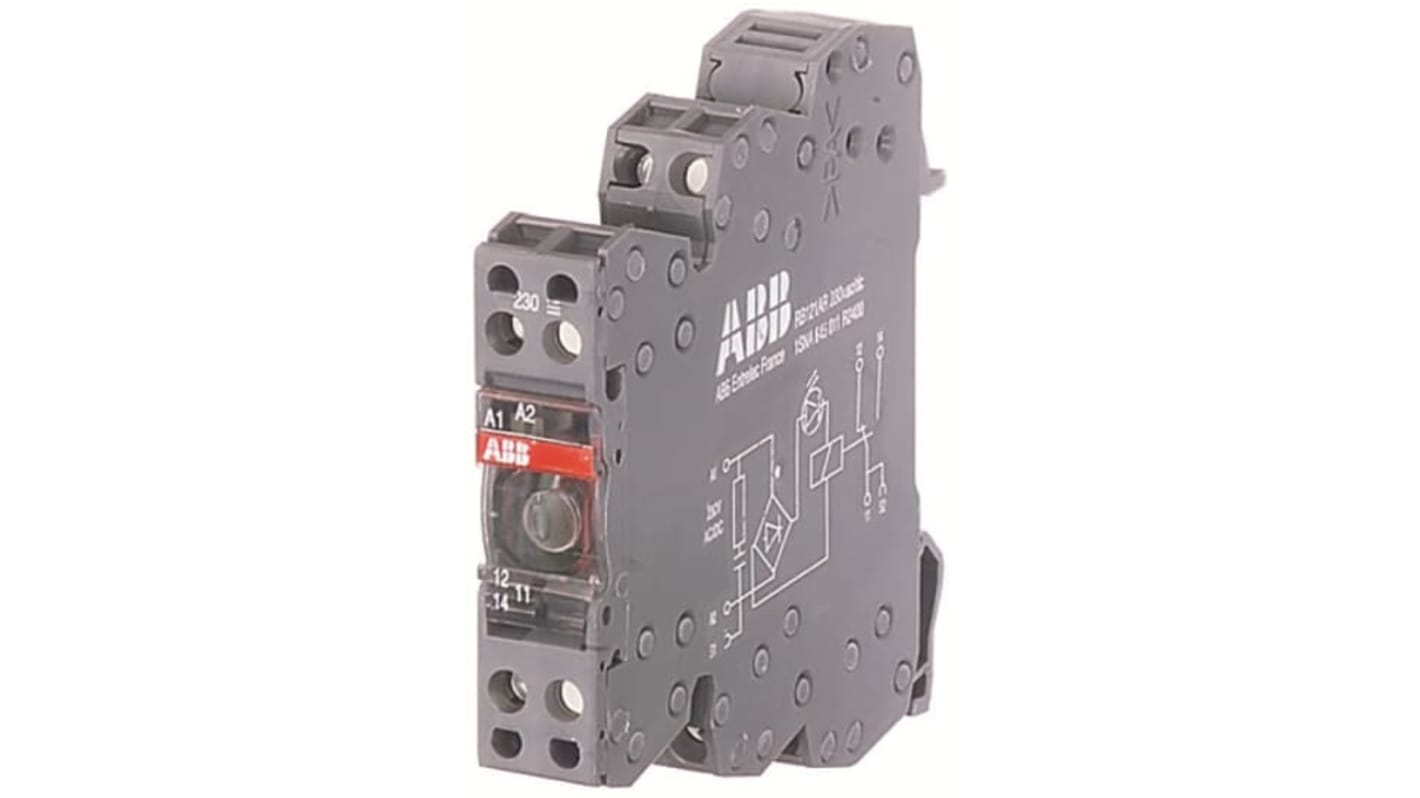 1SNA645541R0400 | ABB R600 Series Interface Relay, DIN Rail Mount, 115V ...