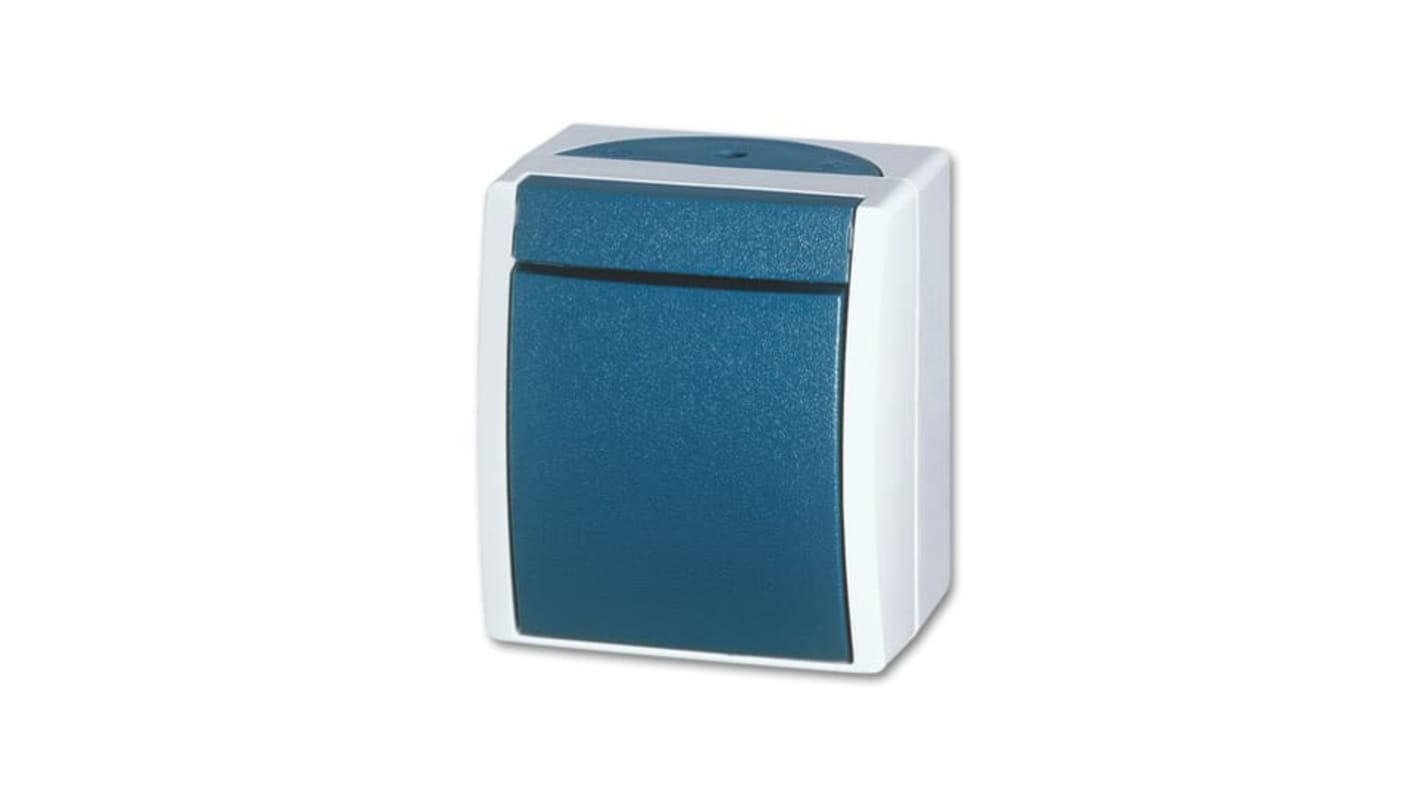 2CKA001085A1603 | ABB Blue Rocker Light Switch, 2 Way, 1 Gang ...