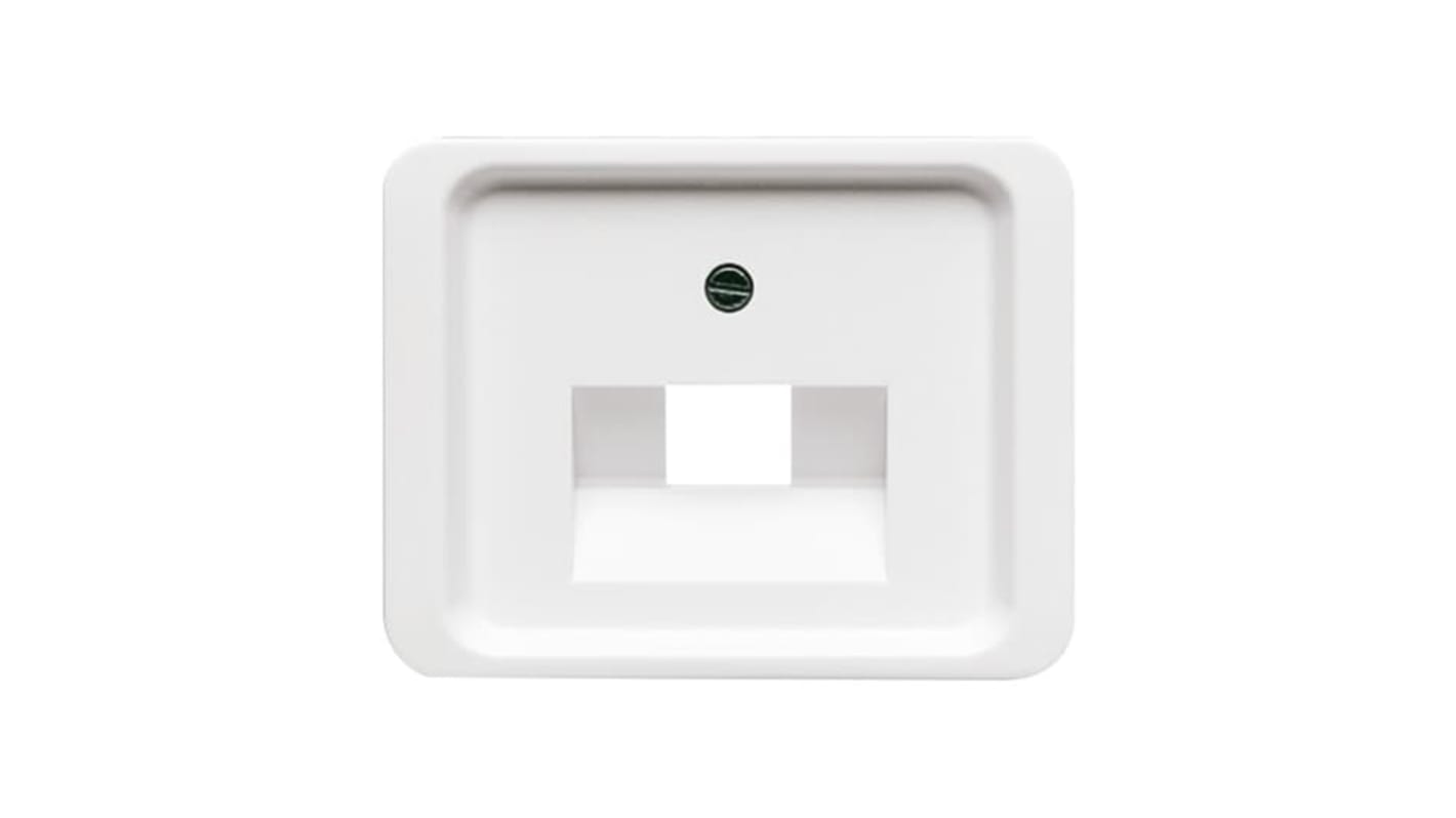 ABB White 1 Gang Plastic RJ45 Cover Plate