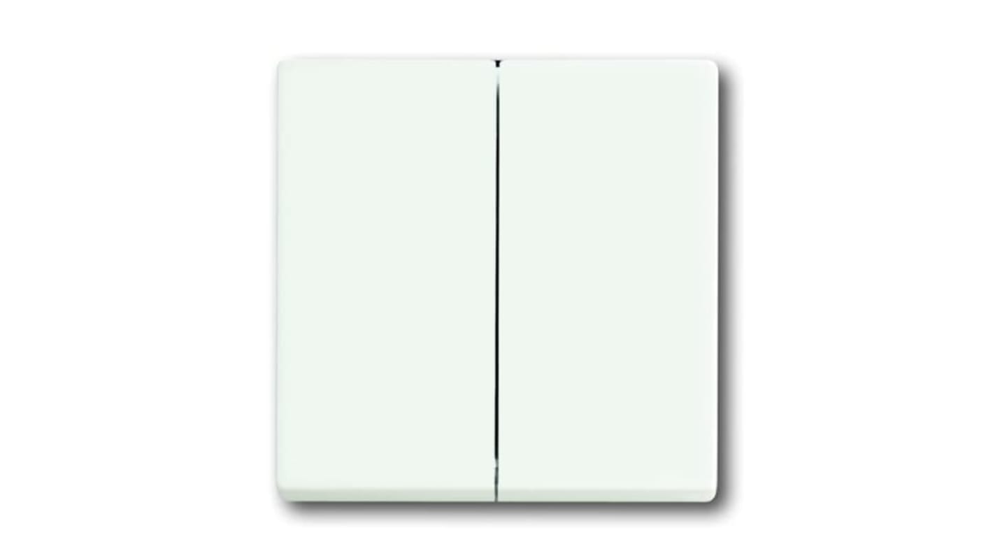 Placca per interruttori ABB 2CKA001751A, 2 posti, col. Colore bianco, in Plastica