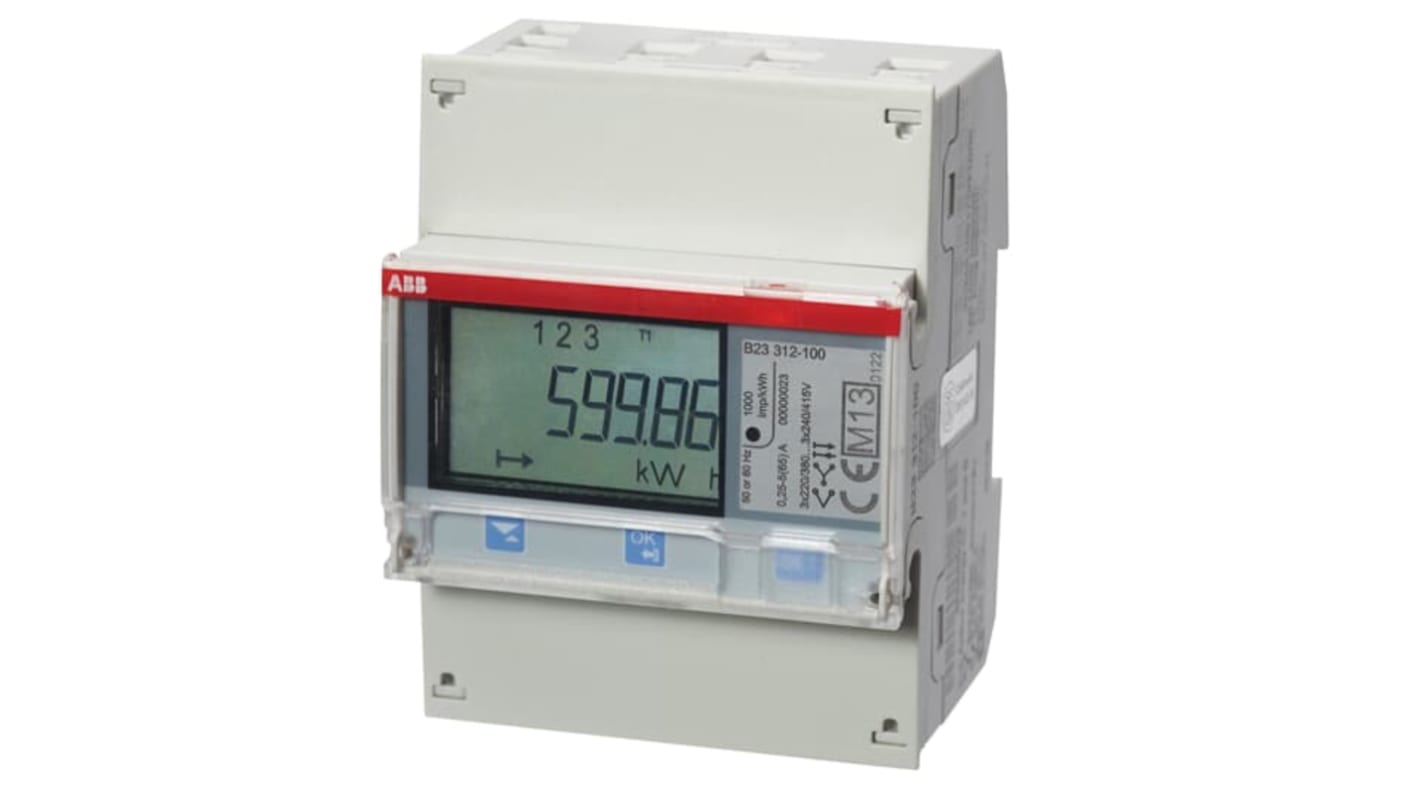 ABB B23 Energiemessgerät LCD, 7-stellig / 3-phasig, Impulsausgang