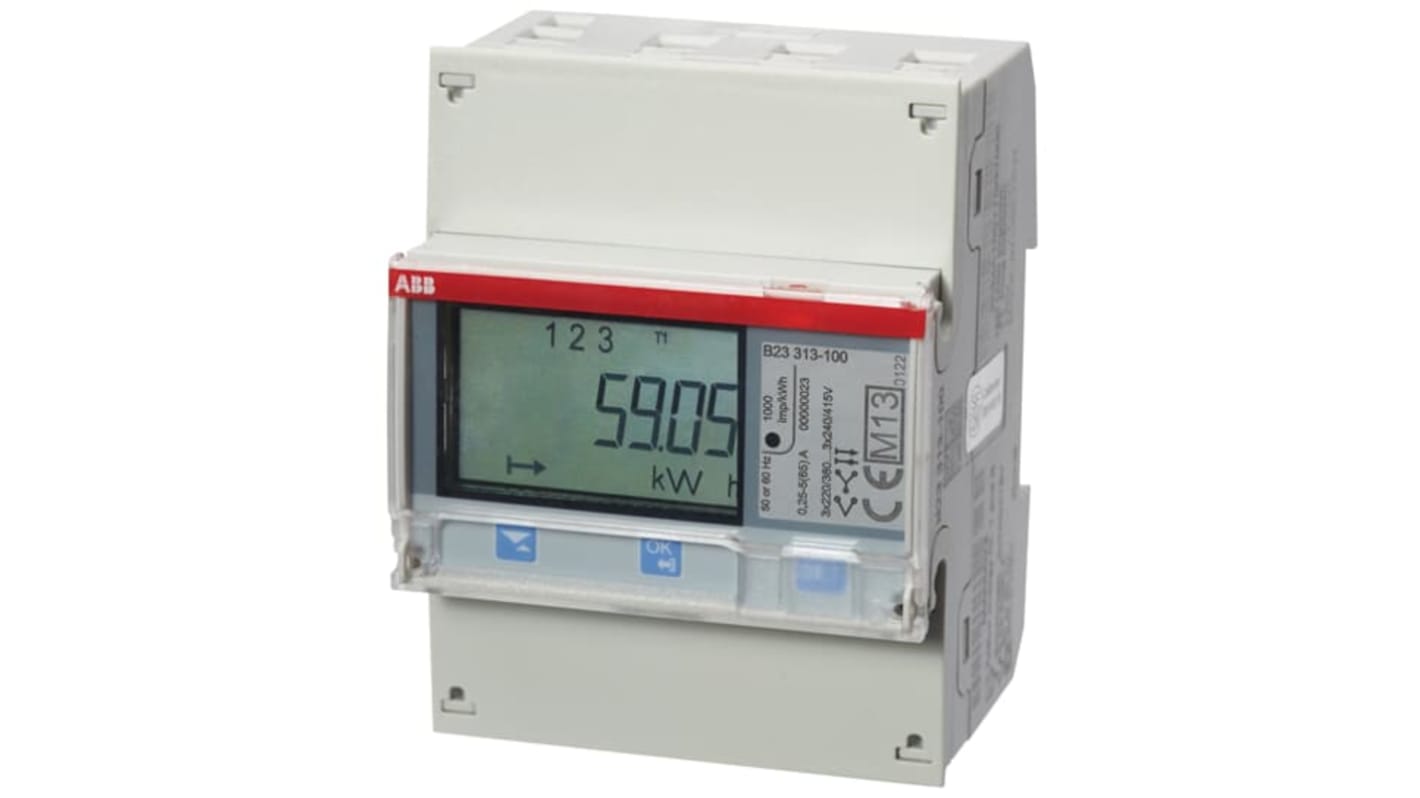 ABB B23 Energiemessgerät LCD, 7-stellig / 3-phasig, Impulsausgang