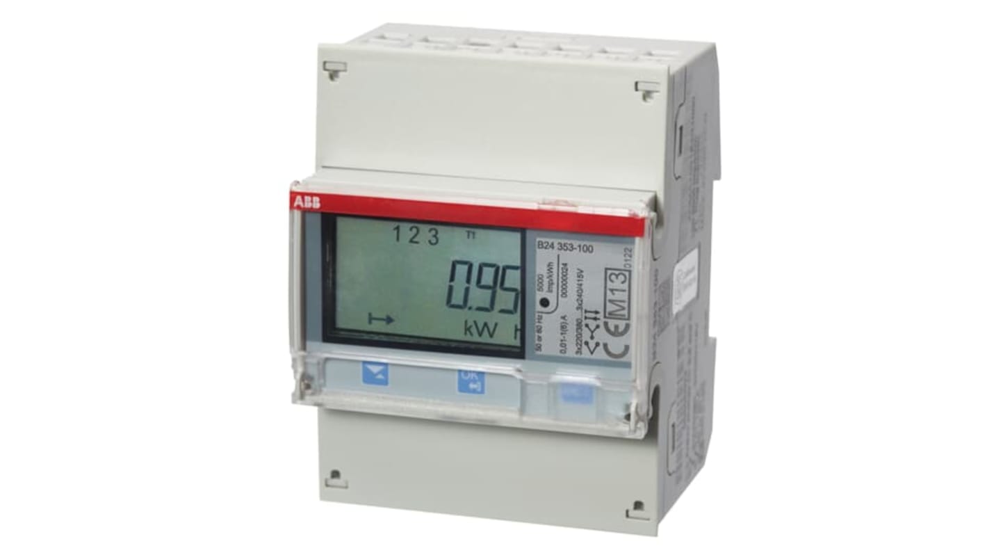 ABB B24 Energiemessgerät LCD, 7-stellig / 3-phasig, Impulsausgang