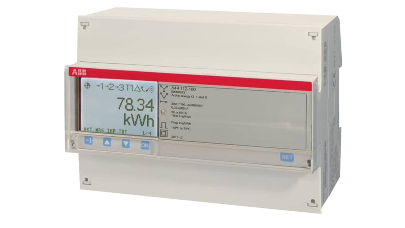 ABB 3 Phase LCD Energy Meter, Type