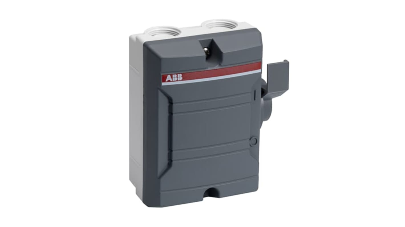 ABB 4P Pole Screw Mount Switch Disconnector - 25A Maximum Current, 7.5kW Power Rating, IP65