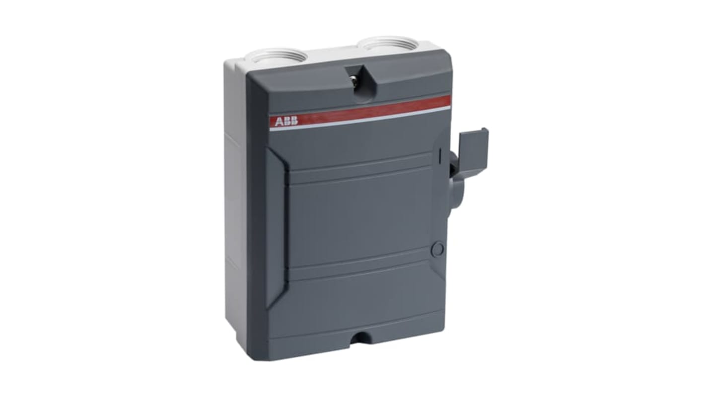 ABB 2P Pole Screw Mount Switch Disconnector - 40A Maximum Current, 7.5kW Power Rating, IP65