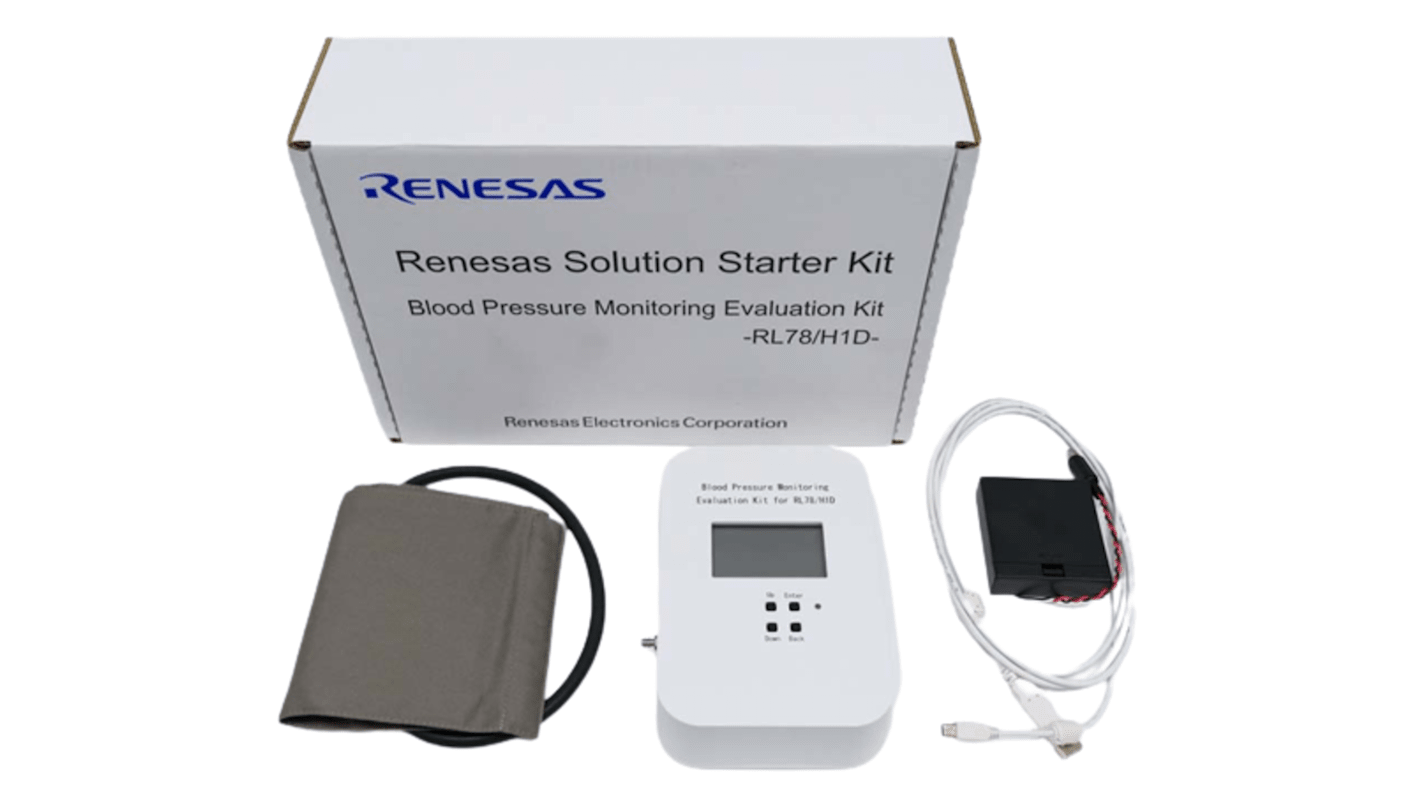 Kit de evaluación Sensor de presión Renesas Electronics Blood Pressure Monitoring Evaluation Kit for RL78/H1D -