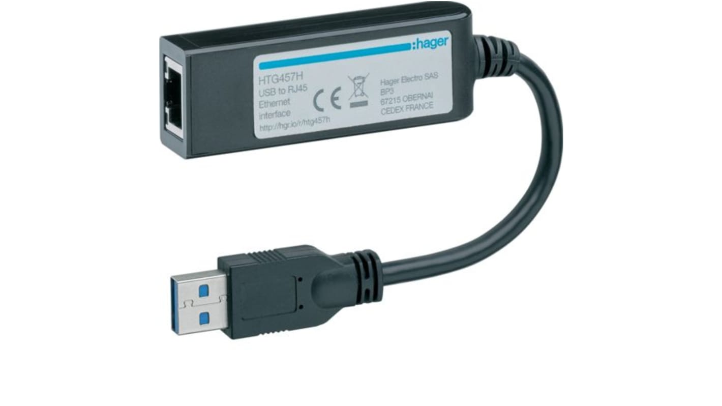 Hager USB-Netzwerkadapter Stecker A USB B RJ45 Buchse