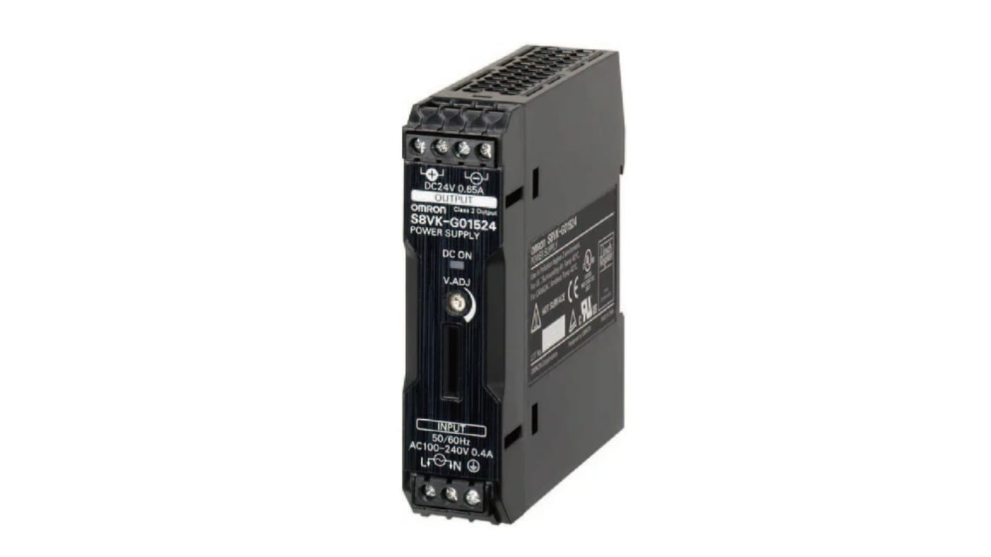 Omron DINレール取付け用スイッチング電源, S8VK-G03012-400, 出力：6A, 定格：30W 入力電圧：ac 出力電圧：dc 12V dc/