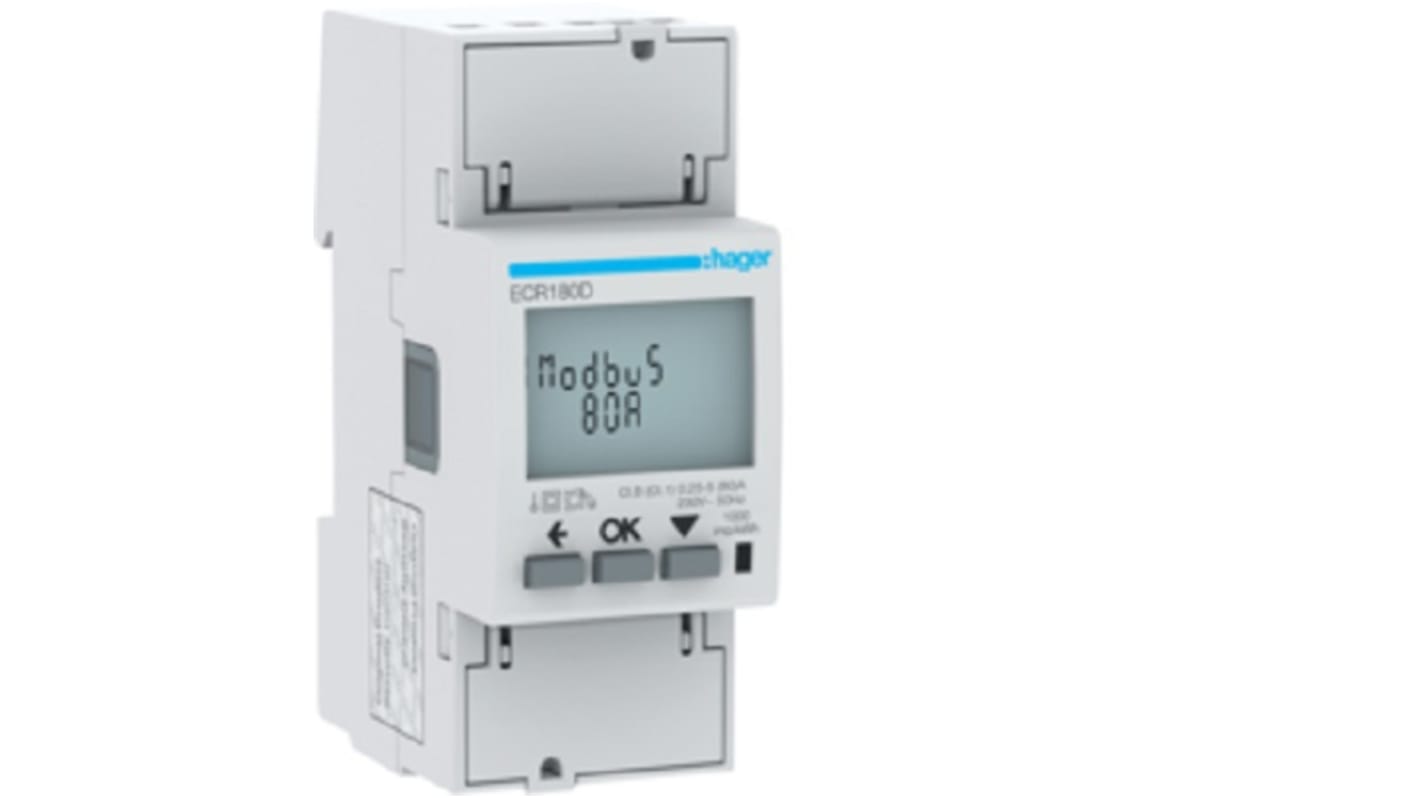 Hager 1 Phase LCD Energy Meter, Type Energy Meter