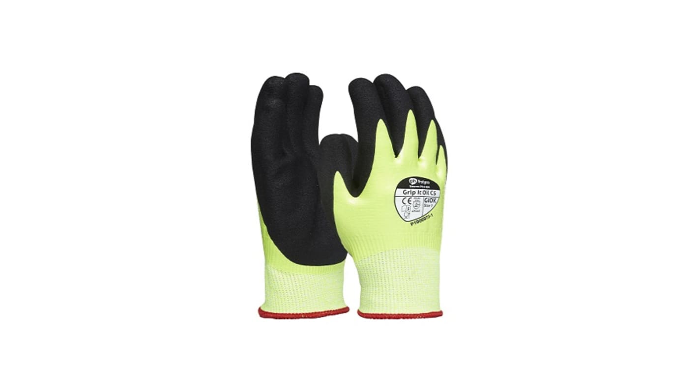 Guantes de trabajo de Nitrilo Verde BM Polyco, talla 9, L, con recubrimiento de Nitrilo