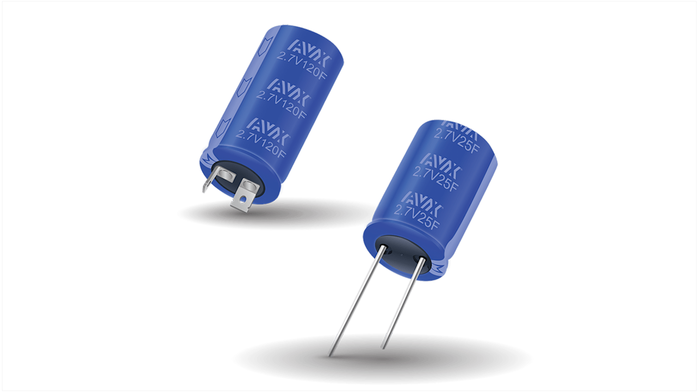 Supercondensateur, 10F, 3V c.c., Traversant