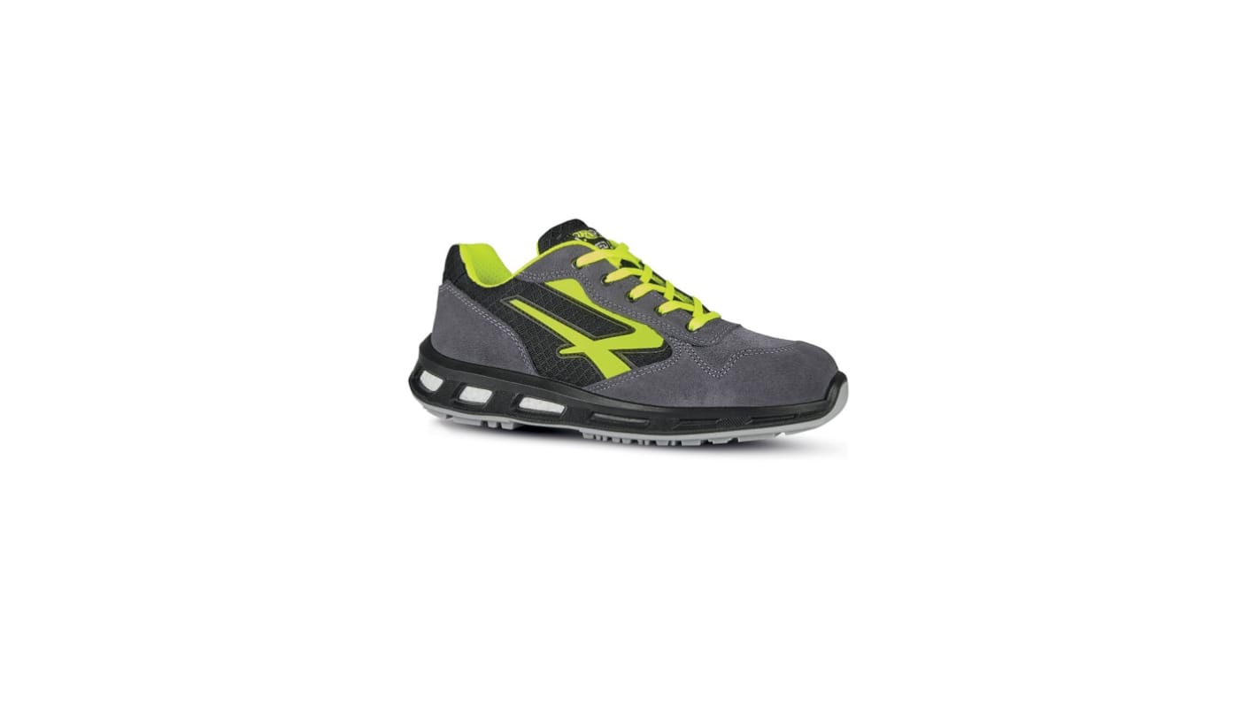 UPower RL20386 Unisex Grey, Yellow Aluminium  Toe Capped Safety Trainers, UK 2, EU 35