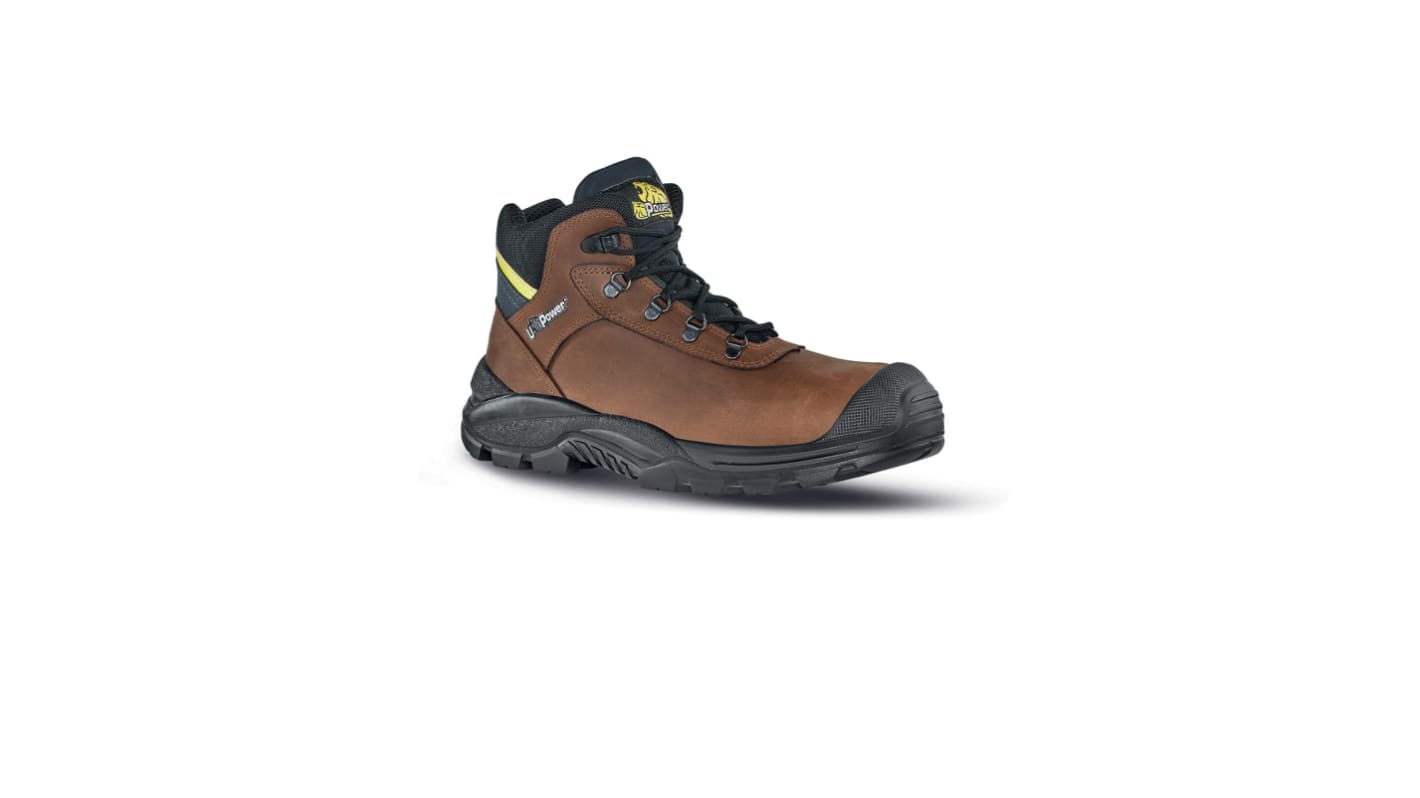 UPower Brown Composite Toe Capped Unisex Safety Boot, UK 8, EU 42