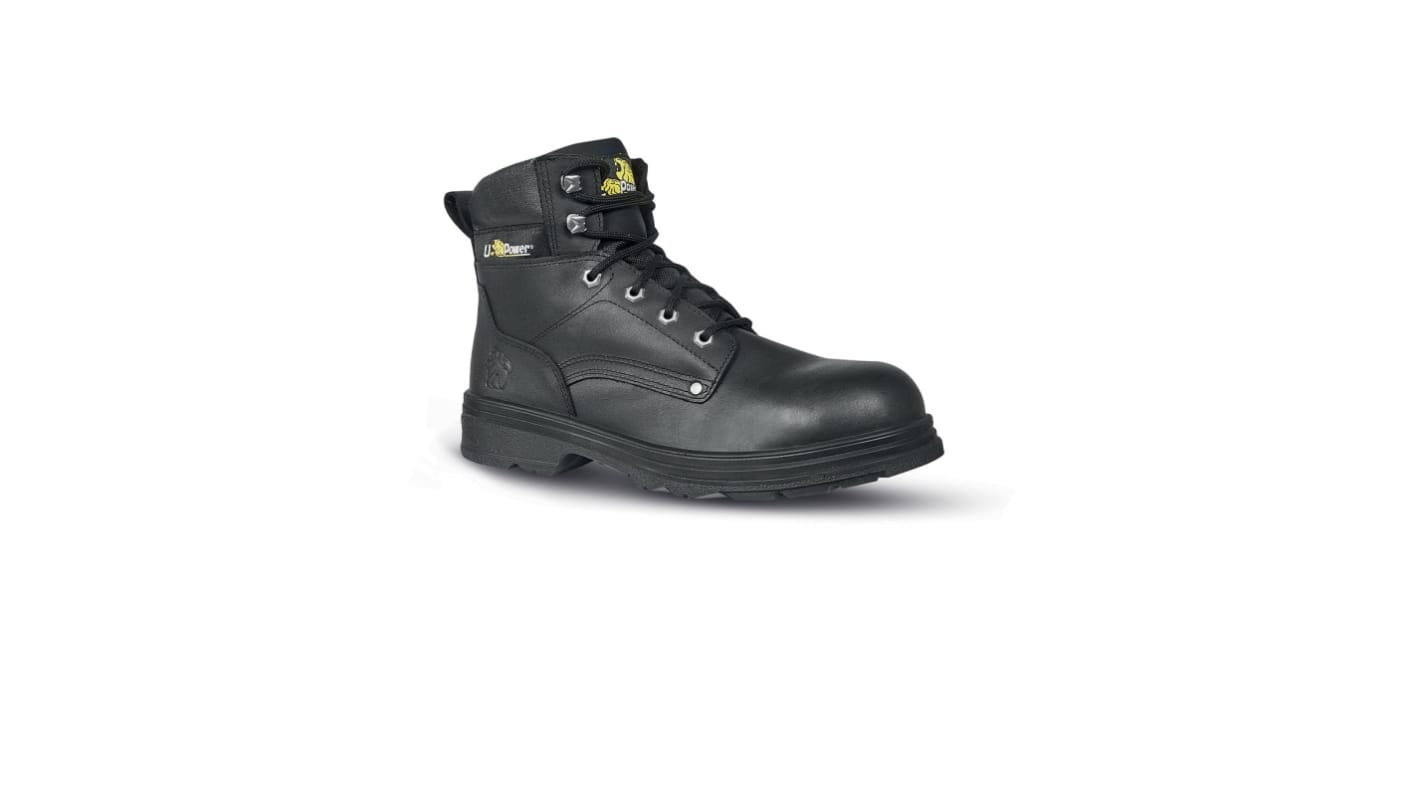 UPower Black Composite Toe Capped Unisex Safety Boot, UK 4, EU 37