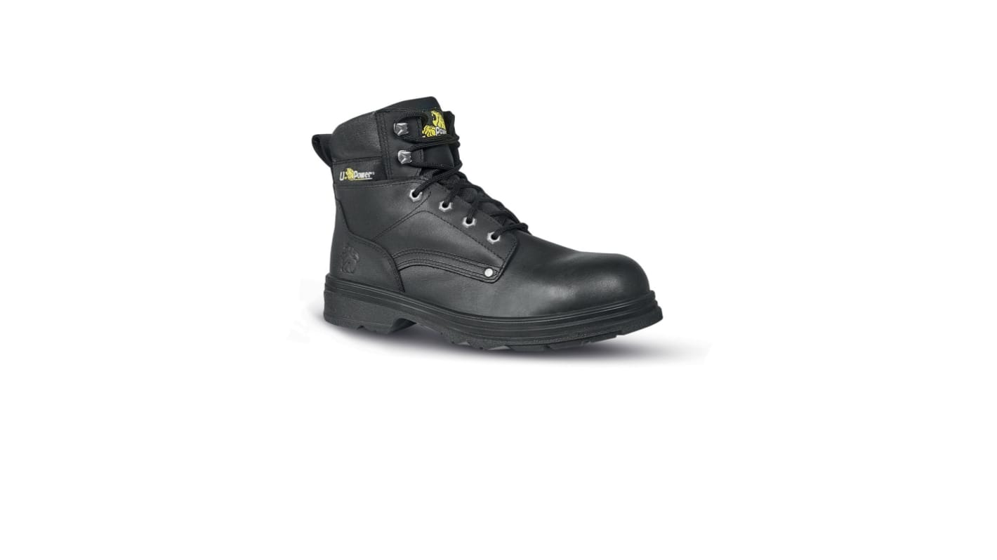 UPower Black Composite Toe Capped Unisex Safety Boot, UK 13, EU 48