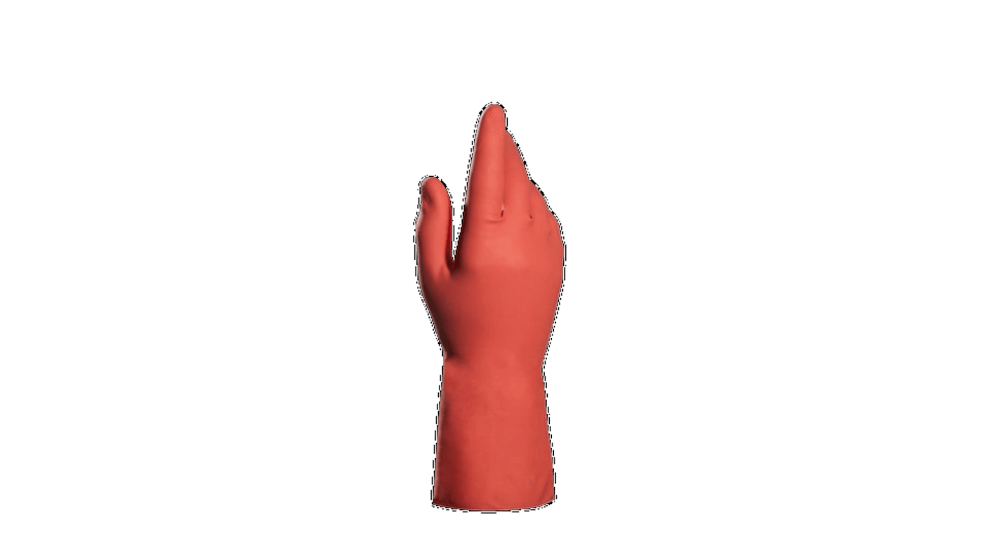 Mapa Red Latex Chemical Resistant Gloves, Size 6, XS, Latex Coating