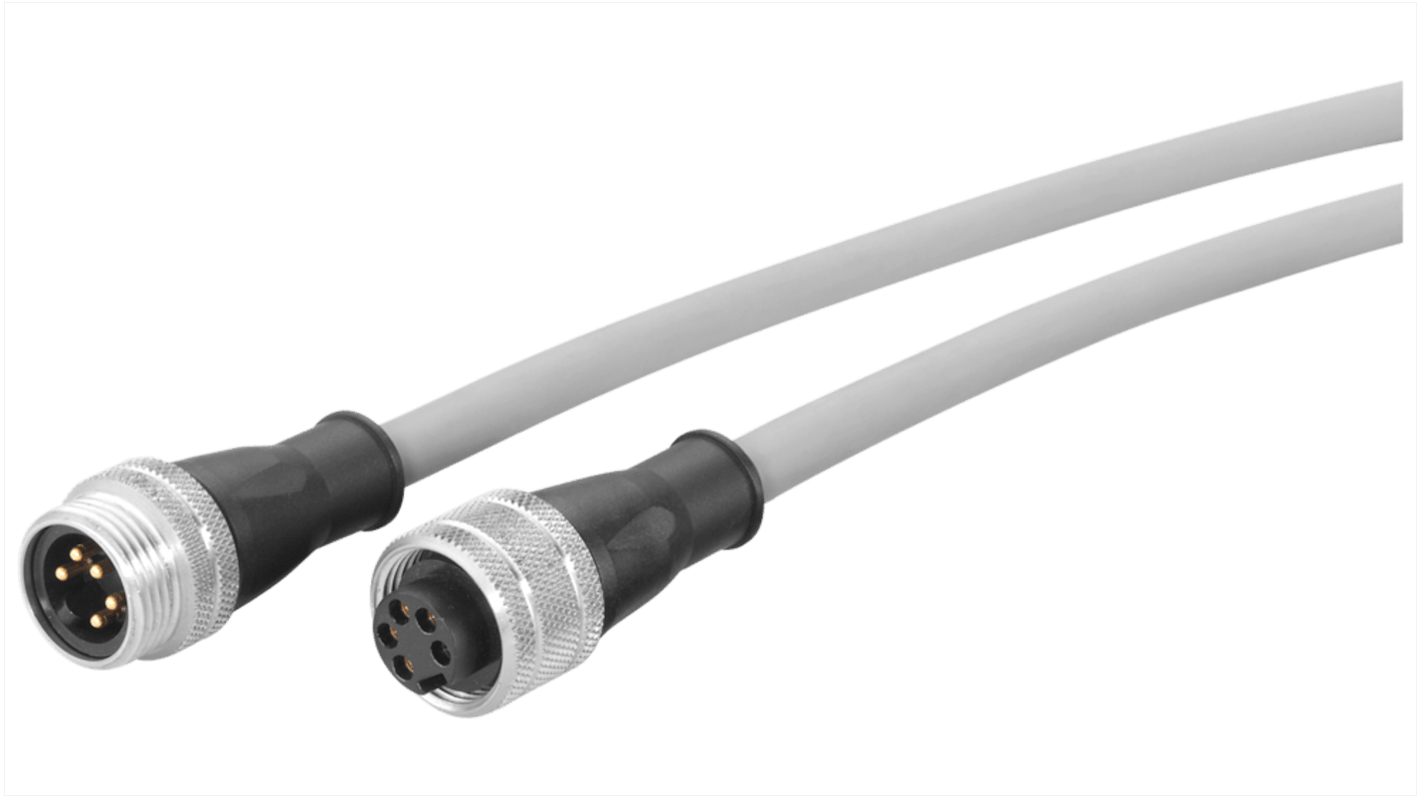 Siemens Straight Male 7/8 in Circular to Female 7/8 in Circular Sensor Actuator Cable, 1.5m