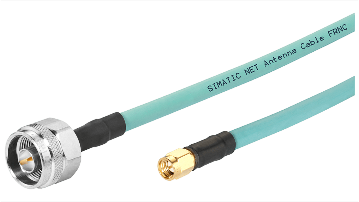 Koaxiální kabel IWLAN, A: Typ N, vnější průměr: 6.3mm, B: SMA Siemens S koncovkou