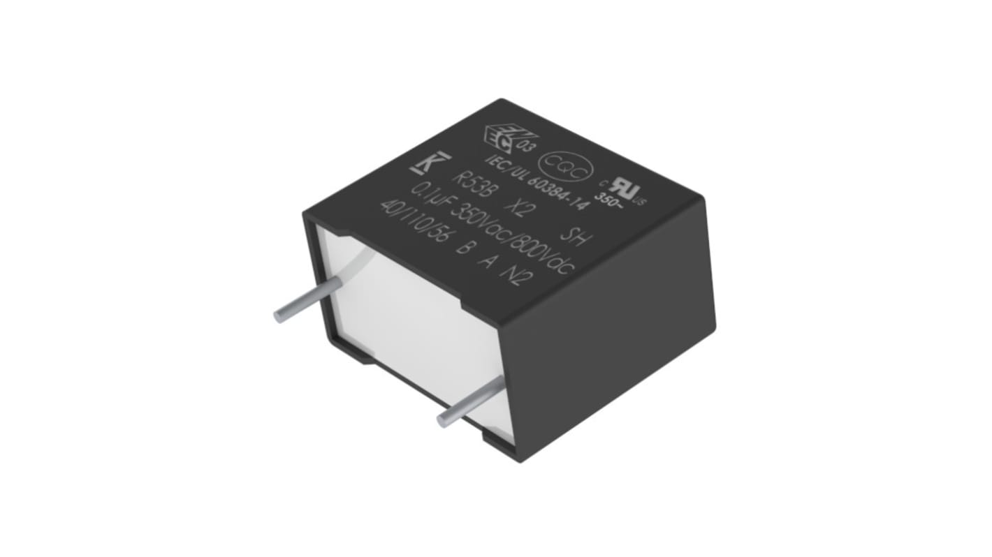 KEMET R53B Film Capacitor, 350V ac, ±20%, 68nF, Through Hole