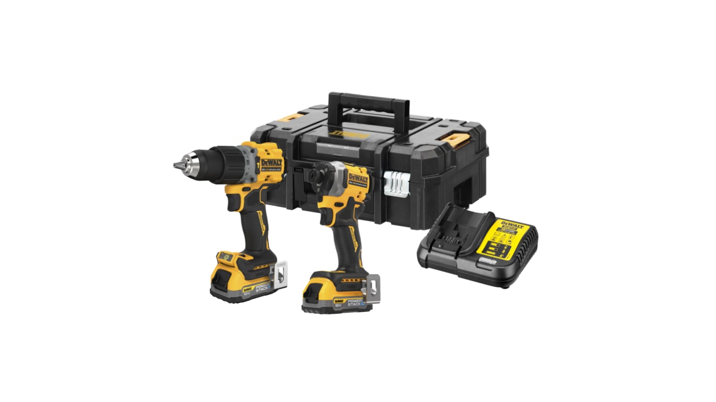 DeWALT DCK2050E2T-GB, 18V Cordless Cordless Power Tool Kit - Compact Impact Drill Kit