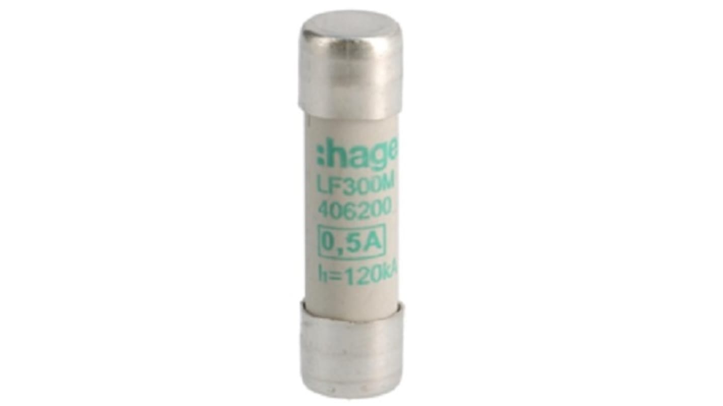 Hager 500mA Cartridge Fuse, 10 x 38mm